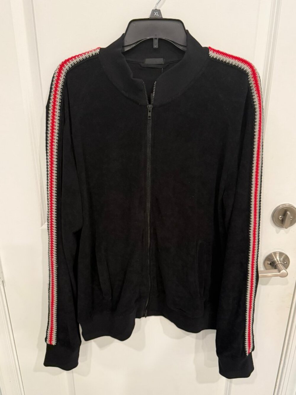 ATM Anthony Thomas Melillo Black French Terry Zip-Up Track Jacket